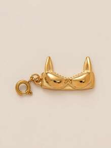 1Pc Stainless Steel Material Fashionable Lifestyle Elements High Heels Women's Underwear Bag Shape Pendant, DIY Accessories Necklace Bracelet Earring Pendant, Electroplated 18K Gold, Gift For Wife And Mother