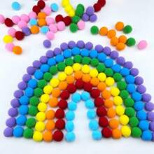 Multicolored Pompom Ball 14 Mm Pack Of 100 Balls - IMT - For Crafts - Nhiều màu - Xem 2