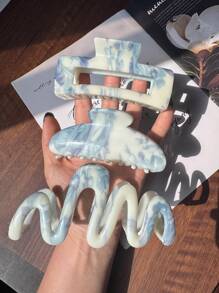 3个/1个糖果色爪夹 - 超强抓力发夹，适合浓密头发，可爱Y2K波浪卷发夹，夏季甜美盘发配饰，适合上学和海滩，发夹，发卡，发爪，发夹，发卡，发夹，秋冬假日装扮，女士度假必备 - 彩色 - 查看 2