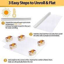 Chair Mat For Hard Floors 48'' * 36'' PVC Floor Mat Protector Home Office