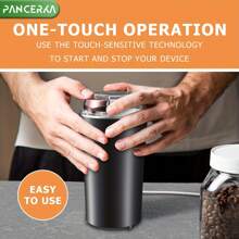 PANCERKA 1PC Multi-Functional Electric Coffee Grinder - Large Capacity, Stainless Steel Blades, One-Touch Operation, Transparent Lid, Compact Design, Easy To Clean, Perfect For Coffee Beans, Spices, And Nuts (EU Plug)