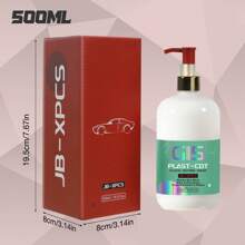 JB-XPCS 500ML Plastic Restorer Wax - Easy Application Interior Renovation Kit Long-Lasting Plastic & Rubber Restorer - Enhanced Black Trim Renovation, Tire Shine & Interior Care, Suitable For Various Vehicle Types