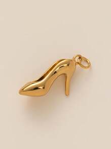 1Pc Stainless Steel Material Fashionable Lifestyle Elements High Heels Women's Underwear Bag Shape Pendant, DIY Accessories Necklace Bracelet Earring Pendant, Electroplated 18K Gold, Gift For Wife And Mother