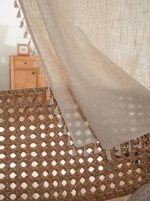 Bubaba 2 pièces Rideaux vintage fait à la main de matière similaire au lin, rideaux de confidentialité beiges pour l'entrée, la chambre à coucher, la penderie, la fenêtre, bloquant la lumière et l'isolation thermique pour le salon