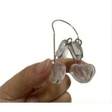 1pc/2pcs/3pcs/4pcs/5pcs This Transparent Double-Head Nose Clip Features A Dual-Tip Design That Fits Securely In Nostrils (Anti-Slip, No Falling Off) To Block Water During Swimming Or Snorkeling (Prevents Choking). - Multicolor - View 3