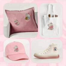 5pcs Embroidered Patch Badges, Adhesive Fabric Applique Patches For Kids Cartoon Clothes, Hats, Jackets, DIY, Butterfly, Bow, Cat Embroidery Patch Set, Applicable For Phone Cases, Bags, And Clothing Decoration - Photo Color - View 2