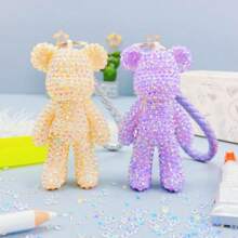 2 peças/1 peça Urso Furadeira Criativo DIY, Feito por Você Mesmo, Uma Variedade de Cores Opcionais, Também Pode Ser Usado para Decorar Bolsas, Correntes de Telefone Celular e Diversos Pendentes de Chaveiro, Também Pode Ser Usado como Enfeite de Meia de Natal