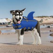 Giubbotto di salvataggio per cani - Giacca per cani, gilet da nuoto, utilizzato per la navigazione, alta galleggiabilità, regolabile, gilet di salvataggio riflettente per animali domestici, adatto per cani piccoli e grandi - Blu reale - Visualizzare 5