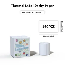Etiquetas Térmicas Impressora M110 - Papel Adesivo Multiuso, Resistente, À prova d'água, Rolos de Autocolantes para Envios, Inventário, Preços no Varejo, Marcas de Pequenas Empresas, Acabamento Fosco/Brilhante
