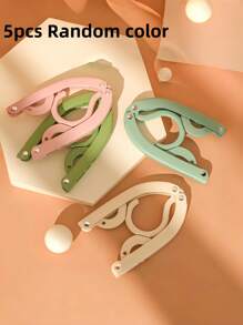 10pcs/5pcs/1pc Random Color Foldable Hanger, Multi-Functional Foldable Drying Rack, Portable Clothes Drying Rack, Non-Slip Foldable, Suitable For Home, Travel, Outdoor, Business Trip, Clothes Storage, Drying, Holiday Gift, Laundry Supplies, Clothes Rack