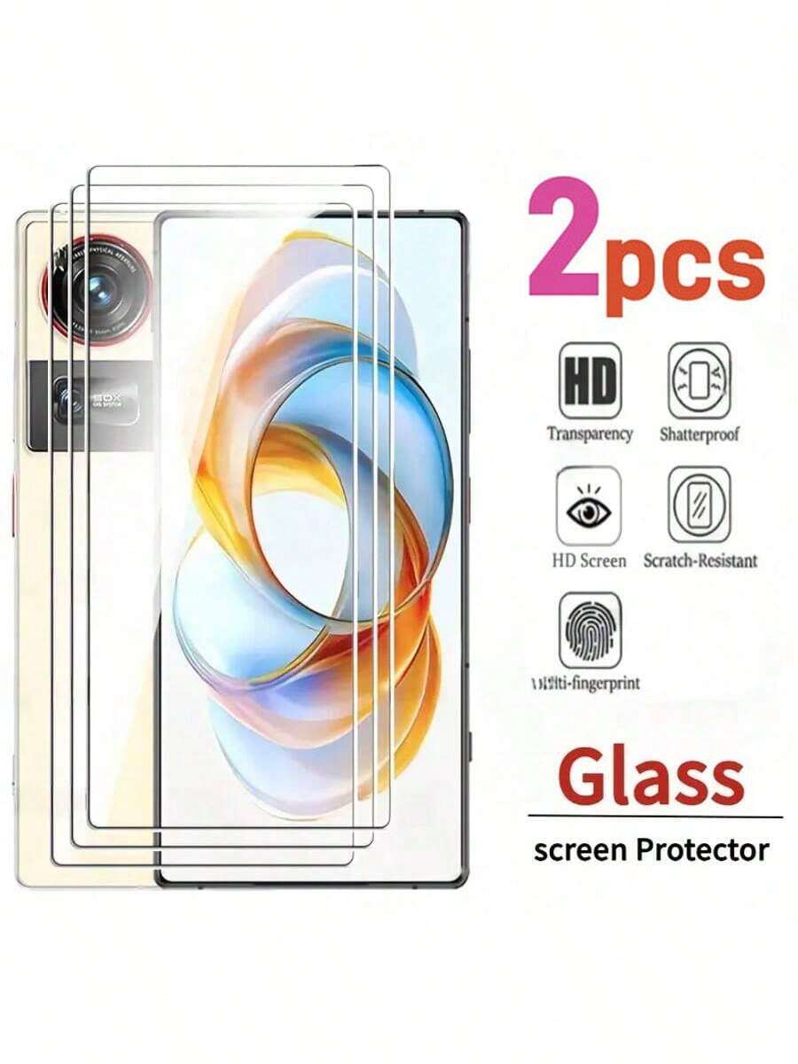 2pcs Mobile Phone Film Screen Protector, Suitable For ZTE Phone Models Such As Nubia/Blade/Axon/Voyage/Easy To Install High-Definition Transparent, Bubble Free, Scratch Resistant, And Drop Resistant Tempered Glass Screen Protector, Ultra High Definition Gift, Suitable For Birthdays/Easter/'s Day/Christmas/Family/Friends/Boys/Girls
