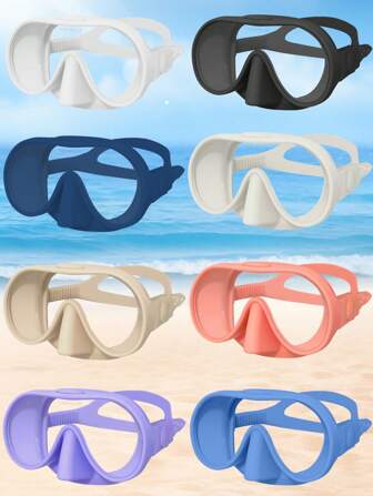 Maschera da sub con visuale a 180°, anti-appannamento, impermeabile e anti-appannamento, maschera da snorkeling con ampia visuale, con cinturino regolabile e senza perdite, per attività acquatiche, accessori da spiaggia, galleggianti da piscina