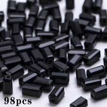98pcs 2x4mm Vibrant Faceted Glass Rectangle Spacer Beads - Stunning, Durable DIY Jewelry Making Supplies For Creative Bracelets & Necklaces - 2*4 Rectangle - View 19