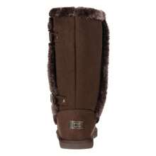 Women's Snow Boots Fleece Lined Solid Color Mid-Calf Flat Snow Boots For Winter Mid Calf Winter Snow Boots With Buckle - 棕色 - 查看 4