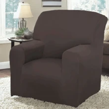 Sofa Protector Cover For 1-Seater Armchair Glued - Óxido marrón - Ver 3