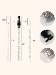 Kit de Extensão de Cílios com Escova Descartável Microswab, Escova de Cílios, Escova de Lábios, Aplicador de Máscara de Cílios, Kit de Beleza com Varetas (Preto) - Beleza e Cuidados Pessoais 100/300/450 peças