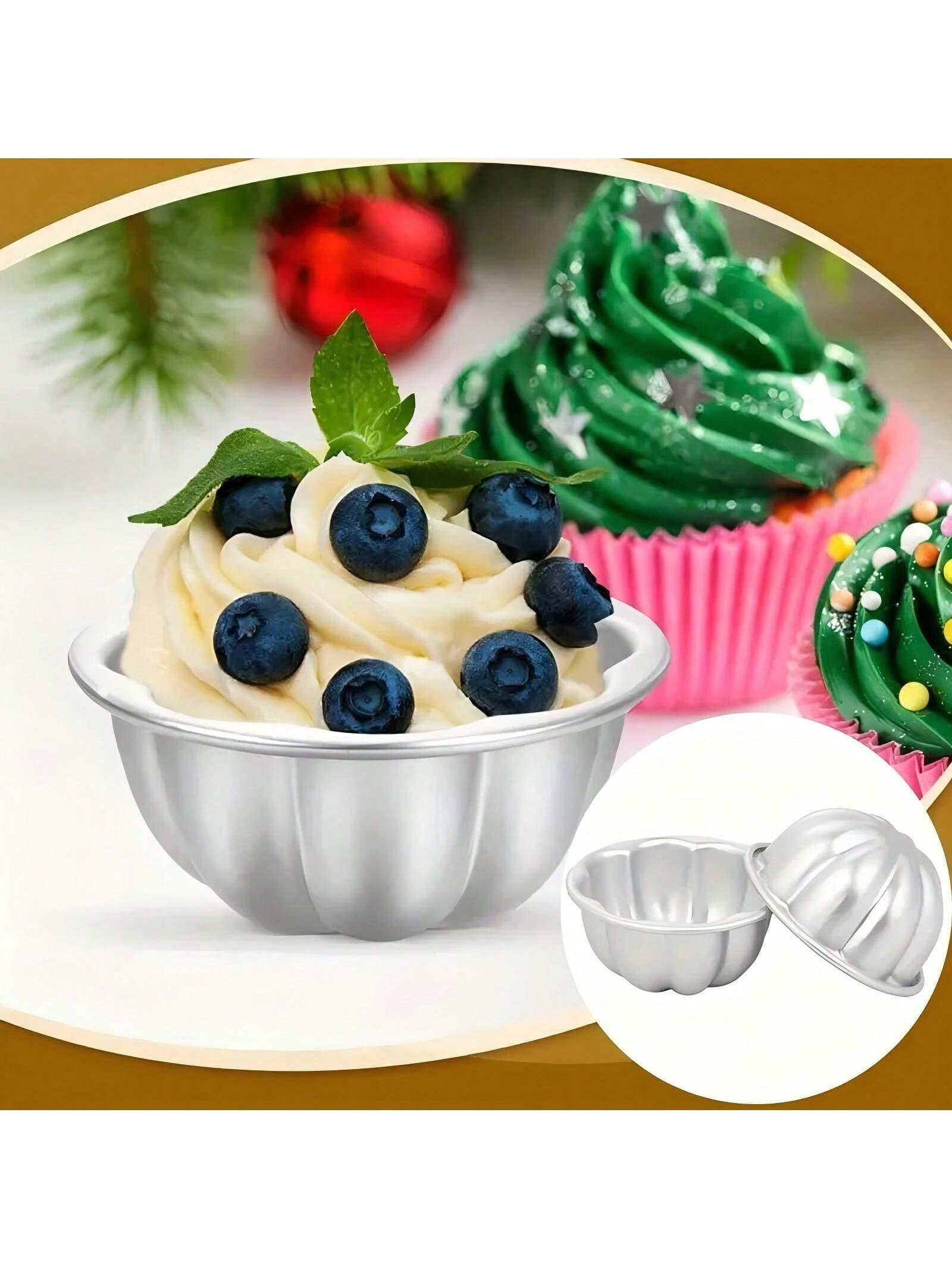 2 قطعة/5 قطع/10 قطع، قالب كيك، قالب كأس البودينغ ا...