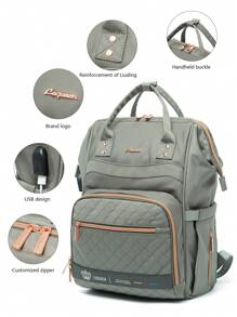 LEQUEEN 1pc Oxford Cloth New Mom Bag With Large Capacity, Multifunctional Maternity Diaper Bag For Outdoor Travel Maternal Supplies Storage