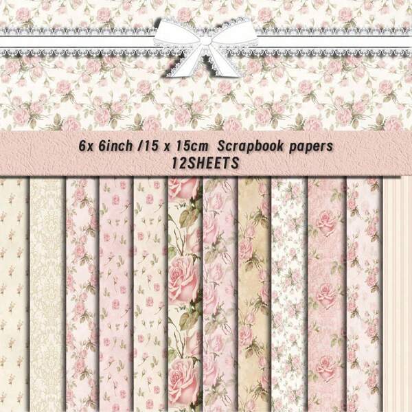 12/36 Blatt Blumen Sammelalbum Papier, Vintage Blumen Muster rosa Frühling Sommer Ästhetik Bastelutensilien Scrapbooking Papier Block, frisch und einfach Blumen Sonnenblumen Muster Sammelalbum Papier Dekorative Bastelpapiere für Planer Muttertag Dekoration, Abschluss Dekoration Zubehör Karton Dekorative Bastelpapiere Frühling, Schulanfang, Geburtstag Dekorationen, Muttertag Dekoration, Abschluss Dekoration