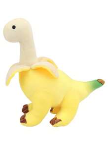 28厘米/11.02英寸 香蕉恐龙毛绒玩具 可爱卡通香蕉雷龙动漫龙游戏毛绒玩具抱枕娃娃装饰创意礼物 儿童生日派对家居女孩房间装饰复活节 - 黃色 - 查看 5