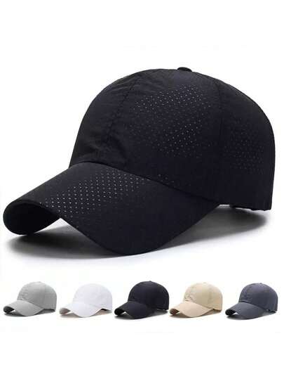 2pcs/1pc Breathable Quick Drying Hat Outdoor Hat Women Summer Thin Breathable Peaked Cap Sports Running Baseball Cap For Men And Women Sunshade Quick-Drying Mesh Baseball Cap - Sun Protection Breathable Adjustable Cycling Hiking Fishing Sports Cap