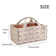 1pc Floral Diaper Caddy Organizer, Stylish Nursery Storage Basket - Gift For Baby Shower, Baby Registry Must Have, Newborn Essentials - Baby Caddy Organizer(Flower Prints In Randomized Positions) - Pastoral Daisy - View 4