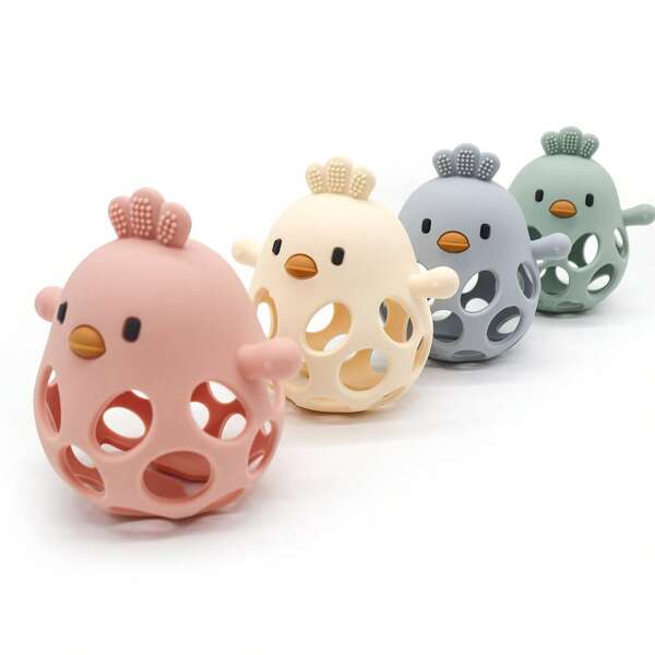 قطعة واحدة مسن ترنيط مفرقع على شكل دجاجة لأطفال الرضع، لعبة صندوق الاختراع السيليكون، هدية لعيد الفصح وعيد الشكر وعيد الميلاد