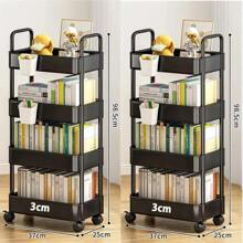 Bookshelf Storage Trolley Mobile Kitchen Organizer Cart With Wheels Multi-Layer Bathroom Shelves Household Snacks Storage Rack