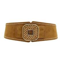 1pc Rivet Cinch Women's Wide Elastic Waist Belts Fashion Stretchy Thick Belts Waistband For Women Dresses Lady Retro Belts Girdle Underbust Corset Western Accessories Rodeo Belts For Women Cowgirls Vintage Belts Autumn Winter Christmas Gifts Belt For Women's Dresses