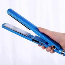 Professional Ceramic Hair Straightener Nano Titanium 450 Degrees Bivolt 110V/220 Volts Blue - Màu xanh lam - Xem 7