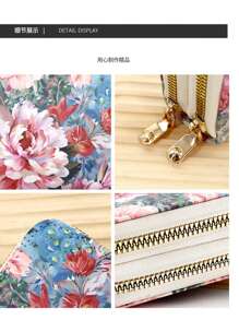 2025 Chinese Style Large Capacity Multi-Card Holder Wallet Zipper Coin Purse Anti-Demagnetization Card Case For Women Wallet Mini Wallet Purse Wallet Card Wallet Wallet - Apricot - View 4