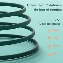 1pc 3-IN-1 Retractable Charging Cable (Type-C/Micro USB/Lightning), Charging Cable Compatible With IPhone, Compatible With - Black - View 3