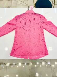 Leze Shirt With Collar Detail/E066 - 粉色 - 查看 3