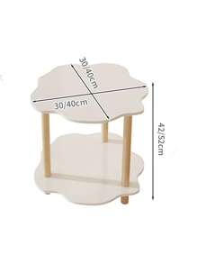 1pc Minimalist Side Table, Small Apartment Living Room Sofa End Table, Movable Bedroom Nightstand With 2 Tiers - Multicolor - View 4