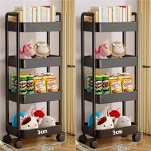 Bookshelf Storage Trolley Mobile Kitchen Organizer Cart With Wheels Multi-Layer Bathroom Shelves Household Snacks Storage Rack