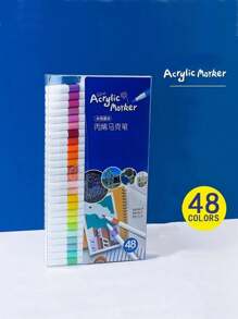 80 pièces/60 pièces/48 pièces/36 pièces/24 pièces/12 pièces Stylos marqueurs acryliques, stylos de graffiti pour l'artisanat, set de marqueurs aquarelle colorés, crayons de couleur opaques et imperméables à grande capacité. Excellent cadeau pour les étudiants, parfait pour offrir, cadeau d'Halloween, de Noël, pour la fête des mères, pour la rentrée scolaire, fournitures scolaires
