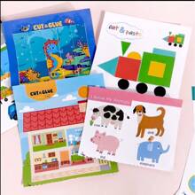 48pcs Interesting Paper Cutting Activity Book Suitable For Teenagers - Develop Scissor Skills, Exercise Hand Flexibility, Early Craft Learning, Kindergarten Paper Cutting Training, Paper Cutting Learning For Children Aged 3+, Cultivate Paper Cutting Interest, Handcraft Learning, Ideal For Mother's Day, Christmas, Back To School, Children's Birthday Gift