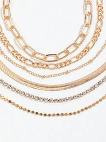 Set da 6 braccialetti alla moda minimalisti punk, adatti per uso quotidiano delle donne (lunghezza regolabile, non in base al numero di perle)