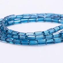 98pcs 2x4mm Vibrant Faceted Glass Rectangle Spacer Beads - Stunning, Durable DIY Jewelry Making Supplies For Creative Bracelets & Necklaces - 2*4 Rectangle - View 2