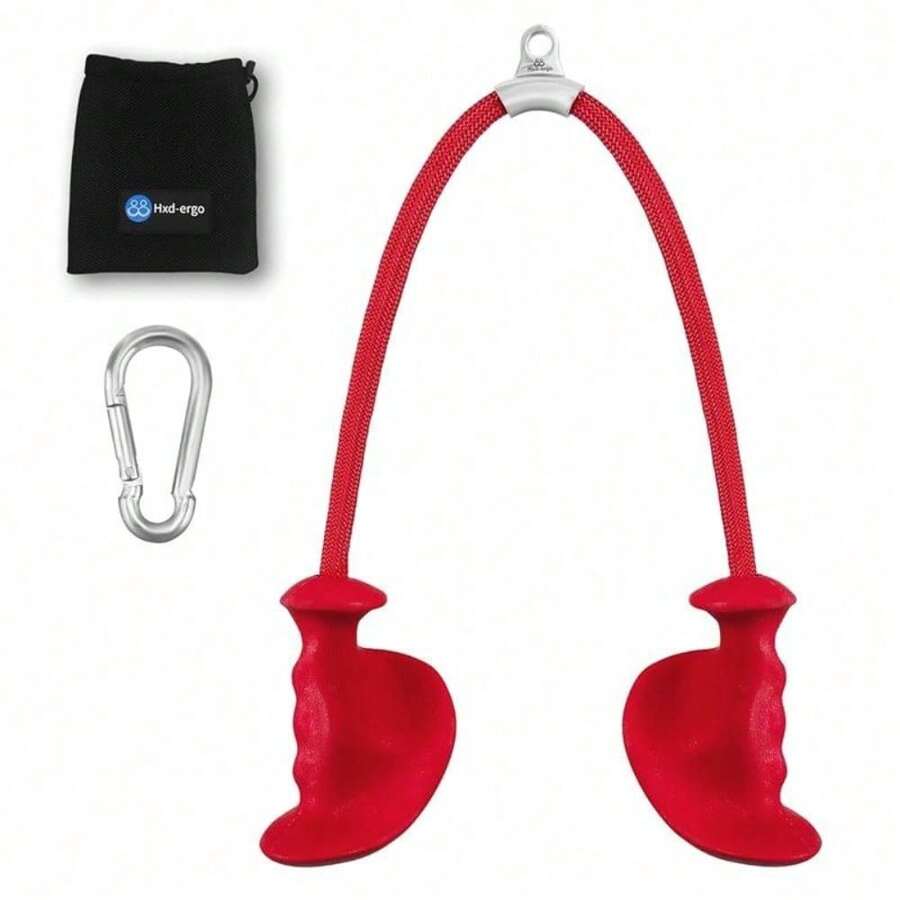 Elevate Your Workout: Enhance Your Tricep Training With Our Triceps Rope And Ergonomic Handles-Perfect For Cable Machines, Pulley Systems, Ideal For Gym And Home Gym. - Red - View 1