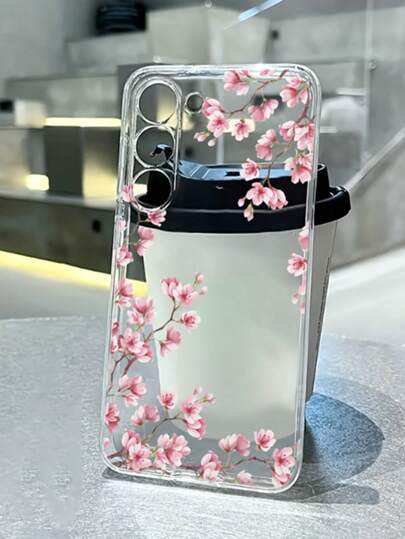 Flower Phone Case 1pc Highly Transparent Flower & Plum Blossom Painted Thick Anti-Drop Protective Phone Case Compatible With IPhone 16/16 Pro/16 Plus/16 Pro Max, IPhone 15 Pro Max, IPhone 13 Series, Galaxy S25/S25 Plus/S25/S25 Ultra, Galaxy A50/A12/A32/A52/A72/A51/A21S/A13/A14, 11 Youth Edition/12 Pro/12/12X, Note 11/9A/9C, Poco X3 NFC, Redmi 10/9/Note 9/12C/Note 11 Pro/10C/Note 8 Pro Phone Case