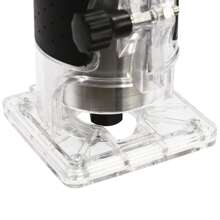 Electric Wood Router With Adjustable Height, Copper Motor, Transparent Base, And Aluminum Housing, 580W For Precise Woodworking, Cutting, And Trimming - Red - View 10