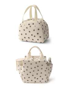 1pc Corduroy Insulated Lunch Bag For Women Men, Waterproof Lunch Cooler Bag, Reusable High Capacity Lunch Tote Bags, For Work Picnic Or Travel Back To School Lunch Kit Classroom Bento Kitchen Insulated Lunch Bag Woman Lunch Box Bag Ladies School Supplies Stuff Accessories, Gifts For Mothers & Friends Bag For School School Accessories School Stuff