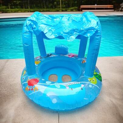 Inflable techo azul accesorio de decoración y fiesta infantil juguete acuático duradero y funcional ideal para actividades de piscina fiestas temáticas y entretenimiento de niños