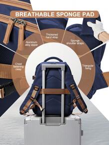 Large Travel Backpack For Men, Large Carry On Backpack, Personal Item Travel Bag, Airline Approved Backpack With Laptop Compartment Fit 15.6Inch Laptop Backpack, College Weekender Business Hiking Bag With Dry And Wet Separation Pocket, Sports Backpack School Backpack, Water Resistant Daypacks For Outdoor, Business, Travel, Hiking, 180°Opening And Closing, Multi Colors Option Holiday Essentials Men Essentials Large Capacity Bag Travel Bags - Multicolor - View 9