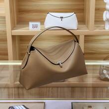 Sweden's Niche TOTEME With 2025 Spring And Summer New Fashion Light Luxury Shoulder Bag Soft Leather Commuter Woman Bag - 灰色 - 查看 1