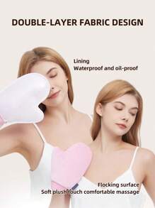 1pc Reusable Body & Face Self-Tanning Gloves, Double-Sided Lotion Applicator Mitt, Washable Self Tanning Gloves For Body Care Spa Tanning Oil Application, With Thumb And Velvet Lining - Multicolor - View 5