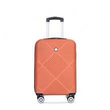 4-Piece ABS Lightweight Suitcase, 14 Inch Makeup Box, Aircraft Wheels (14/20/24/28) DARK ORANGE