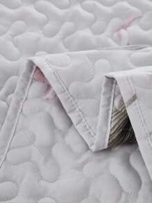 2/3 Pcs Iris Flower Pattern Bedding Set (Bed Quilt Cover*1, Pillow Case*1/2, Excluding Pillow Insert), Fashion Print Design, Stylish, Breathable & Comfortable, Soft Fabric, Suitable For Bedroom, Hotel, Guest Room, All Season - Light Grey - View 4