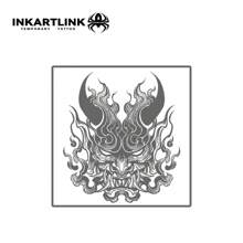 INKARTLINK Ukiyo-E Hannya Maske Tattoo | Japanische traditionelle Saftpflanzen Formel | Revolutionäre semi-permanente wasserfeste Technologie | Zum Aufkleben am Arm, realistisch aussehende temporäre Tattoos | Nischen Dunkel-Stil Körperkunst - Schwarz - Übersicht 4